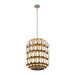 Varaluz - 382F06AGGD - Six Light Foyer Pendant - Swoon - Antique Gold/Gold Dust