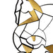 Varaluz - 425WA84 - Wall Art - Geometric Animal Kingdom - Matte Black/Antique Gold Leaf
