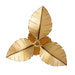 Varaluz - 901S03GO - Three Light Semi-Flush Mount - Banana Leaf - Gold/Dark Edging