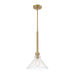 Designers Fountain - D204M-12P-BG - One Light Pendant - Willow Creek (existing DF extension) - Brushed Gold