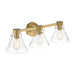 Designers Fountain - D204M-3B-BG - Three Light Vanity - Willow Creek (existing DF extension) - Brushed Gold