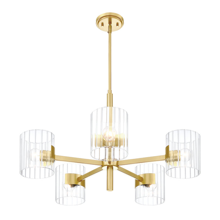 Designers Fountain - D284C-5CH-BG - Five Light Chandelier - Aries - Brushed Gold