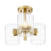 Designers Fountain - D284C-SF-BG - Three Light Semi Flush Mount - Aries - Brushed Gold