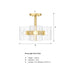 Designers Fountain - D284C-SF-BG - Three Light Semi Flush Mount - Aries - Brushed Gold