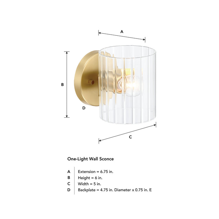 Designers Fountain - D284C-WS-BG - One Light Wall Sconce - Aries - Brushed Gold