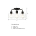 Designers Fountain - D285M-SF-MB - Three Light Semi Flush Mount - Vibrato - Matte Black