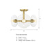 Designers Fountain - D294C-SF-BG - Three Light Semi Flush Mount - Litto - Brushed Gold