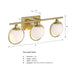 Designers Fountain - D296C-3B-BG - Three Light Vanity - Teatro - Brushed Gold