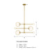 Designers Fountain - D296C-3CH-BG - Three Light Chandelier - Teatro - Brushed Gold