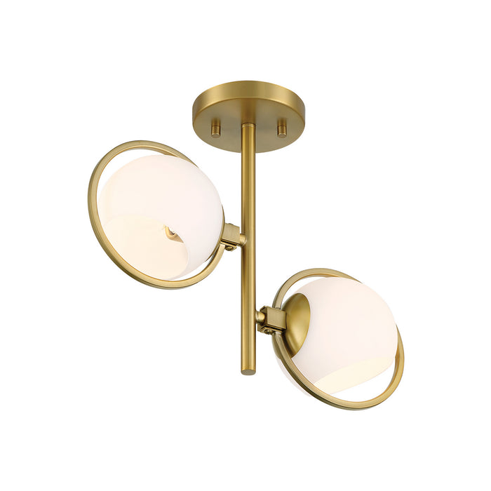 Designers Fountain - D296C-SF-BG - Two Light Semi Flush Mount - Teatro - Brushed Gold