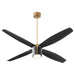 Oxygen - 3-116-4015 - 60" Ceiling Fan - Samaran - Aged Brass w/ Black Blades