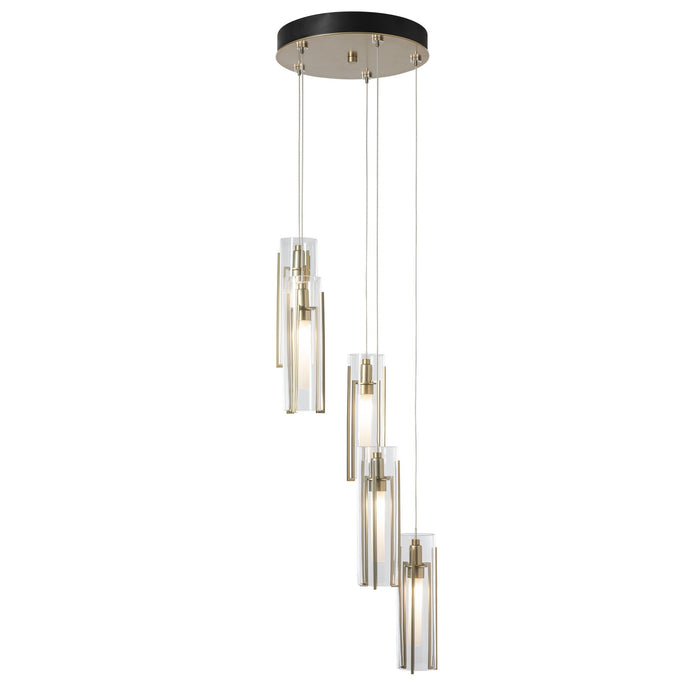 Hubbardton Forge - 131124-SKT-STND-86-ZM0065 - LED Pendant - Exos Glass - Modern Brass