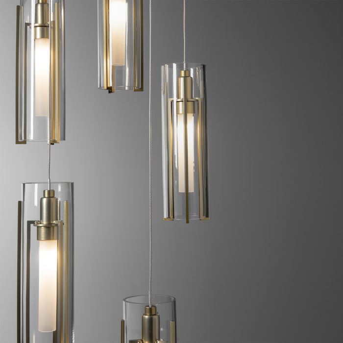 Hubbardton Forge - 131124-SKT-STND-86-ZM0065 - LED Pendant - Exos Glass - Modern Brass