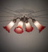 Meyda Tiffany - 247651 - Four Light Fan Light - Pink/White - Mahogany Bronze