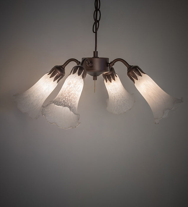 Meyda Tiffany - 247652 - Four Light Fan Light - White - Mahogany Bronze