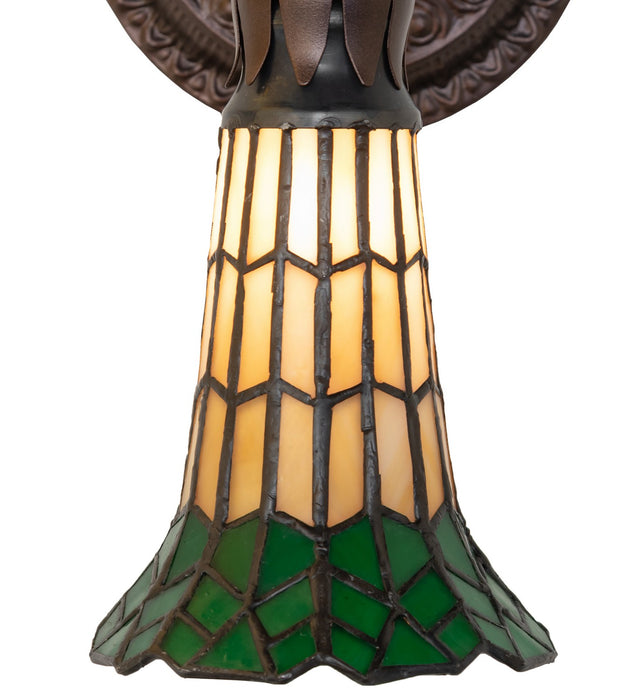 Meyda Tiffany - 251866 - One Light Wall Sconce - Stained Glass Pond Lily - Mahogany Bronze