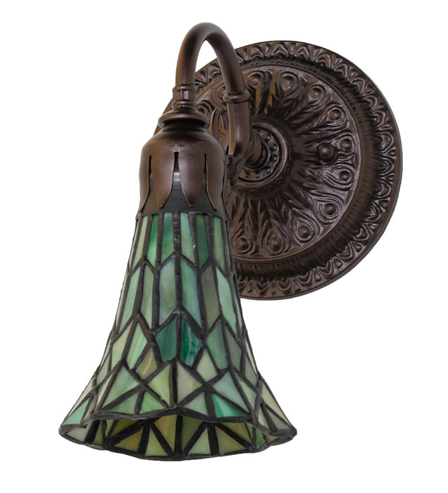 Meyda Tiffany - 251869 - One Light Wall Sconce - Stained Glass Pond Lily - Mahogany Bronze