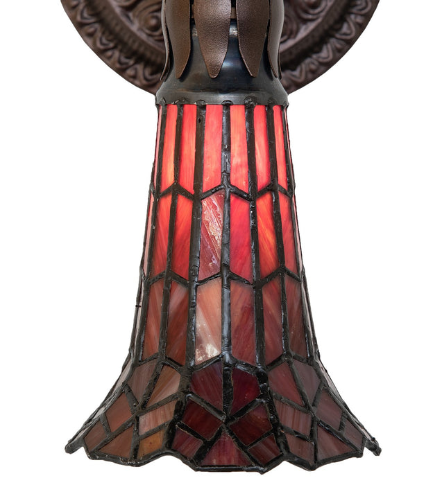 Meyda Tiffany - 251872 - One Light Wall Sconce - Stained Glass Pond Lily - Mahogany Bronze