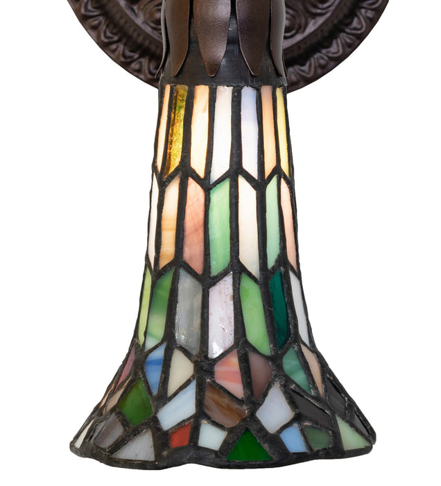Meyda Tiffany - 251873 - One Light Wall Sconce - Stained Glass Pond Lily - Mahogany Bronze