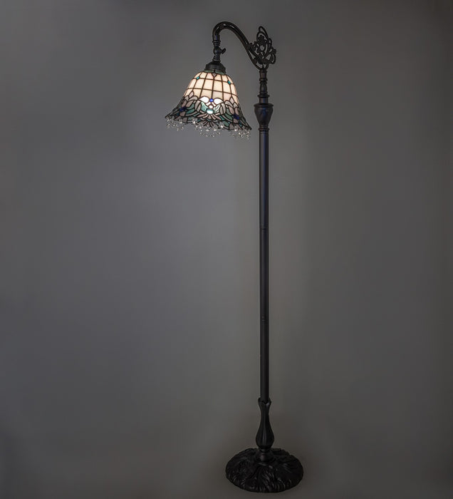 Meyda Tiffany - 255705 - One Light Floor Lamp - Angelica - Mahogany Bronze,Crystal