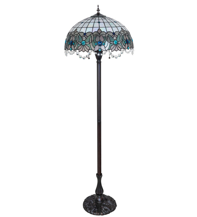 Meyda Tiffany - 255707 - Two Light Floor Lamp - Angelica - Mahogany Bronze