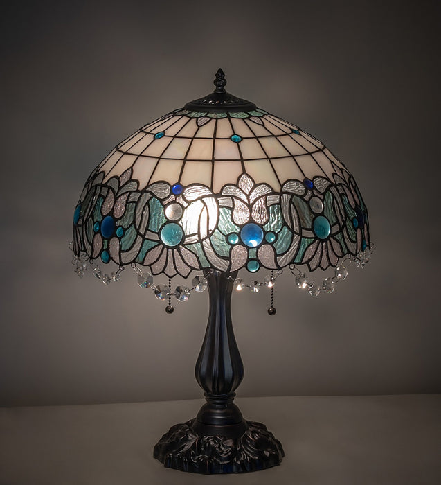 Meyda Tiffany - 255709 - Two Light Table Lamp - Angelica - Mahogany Bronze