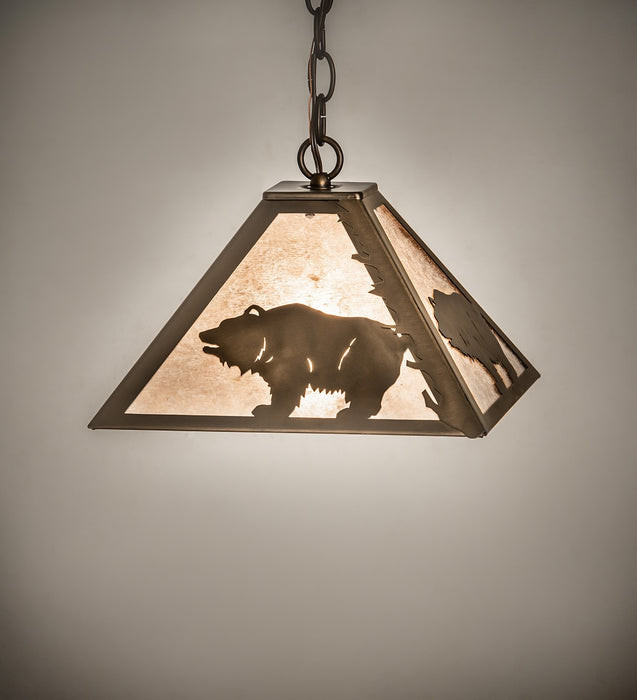 Meyda Tiffany - 259451 - One Light Pendant - Bear At Dawn - Antique Copper