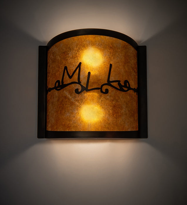 Meyda Tiffany - 260052 - Two Light Wall Sconce - Personalized - Antique Copper,Burnished