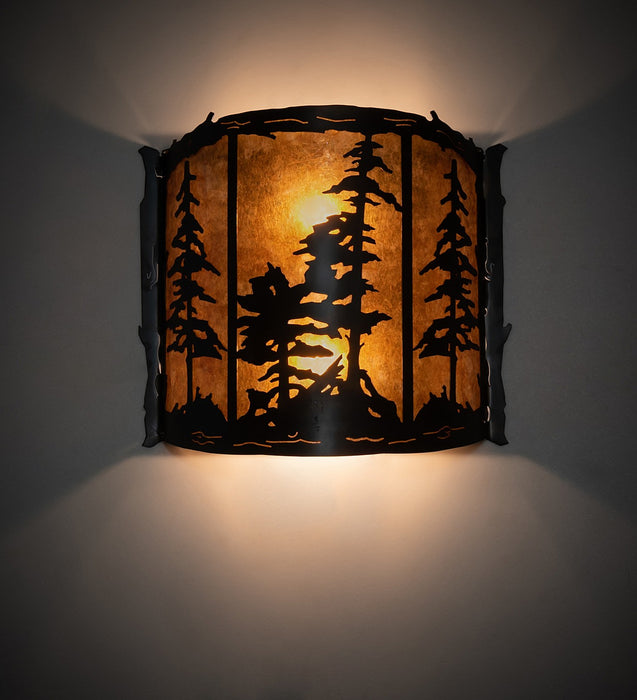 Meyda Tiffany - 260562 - Two Light Wall Sconce - Tall Pines - Antique Copper,Burnished