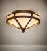 Meyda Tiffany - 260817 - Two Light Flushmount - Craftsman Prime - Cafe-Noir
