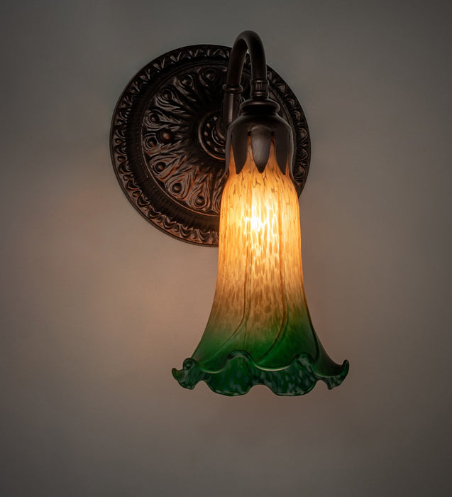 Meyda Tiffany - 261095 - One Light Wall Sconce - Amber/Green - Mahogany Bronze
