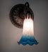 Meyda Tiffany - 261104 - One Light Wall Sconce - Pink/Blue - Mahogany Bronze