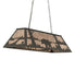 Meyda Tiffany - 261218 - Six Light Pendant - Bear At Lake - Wrought Iron