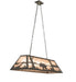 Meyda Tiffany - 261218 - Six Light Pendant - Bear At Lake - Wrought Iron