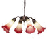 Meyda Tiffany - 261501 - Four Light Fan Light - Seafoam/Cranberry - Mahogany Bronze