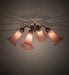 Meyda Tiffany - 261502 - Four Light Fan Light - Pink - Mahogany Bronze