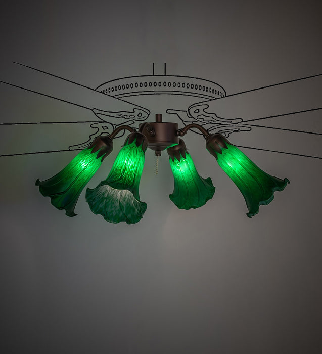 Meyda Tiffany - 261504 - Four Light Fan Light - Green