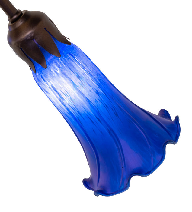 Meyda Tiffany - 261505 - Four Light Fan Light - Blue - Mahogany Bronze
