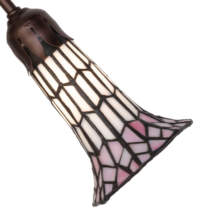 Meyda Tiffany - 261518 - Four Light Fan Light - Stained Glass Pond Lily - Mahogany Bronze