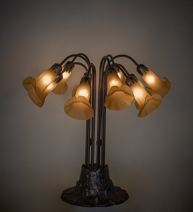 Meyda Tiffany - 261666 - Ten Light Table Lamp - Amber - Mahogany Bronze
