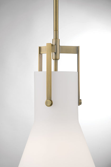 Norwell Lighting - 4661-AN-MO - One Light Pendant - Izel - Antique Brass