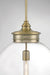 Norwell Lighting - 4801-AN-CL - One Light Pendant - Emma - Antique Brass