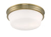Norwell Lighting - 5912-AN-MO - Three Light Flush Mount - Galen - Antique Brass