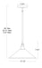 Norwell Lighting - 6331-PNBN-CL - One Light Pendant - Charis - Polish Nickel with Brushed Nickel