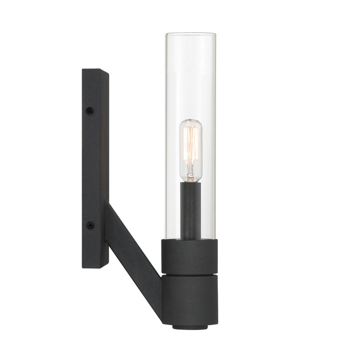 Norwell Lighting - 6511-BS-CL - One Light Wall Sconce - Rohe - Black Sand, Clear