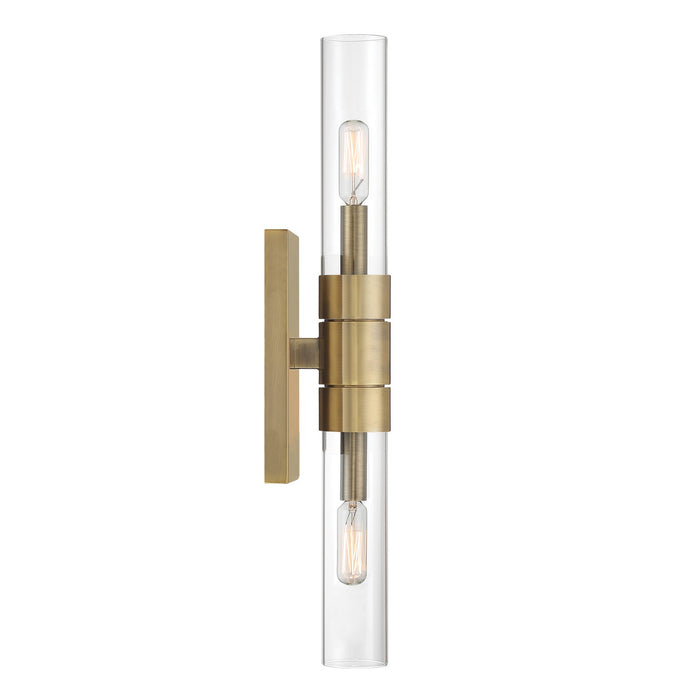 Norwell Lighting - 6512-AN-CL - Two Light Wall Sconce - Rohe - Oxidized Brass