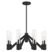 Norwell Lighting - 6518-BS-CL - Eight Light Chandelier - Rohe - Black Sand, Clear