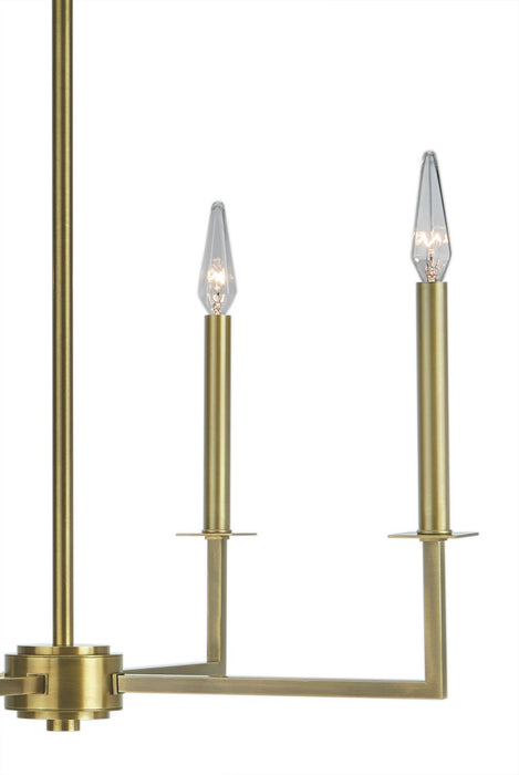 Norwell Lighting - 6520-AG-CA - Four Light Chandelier - Ray - Bronze