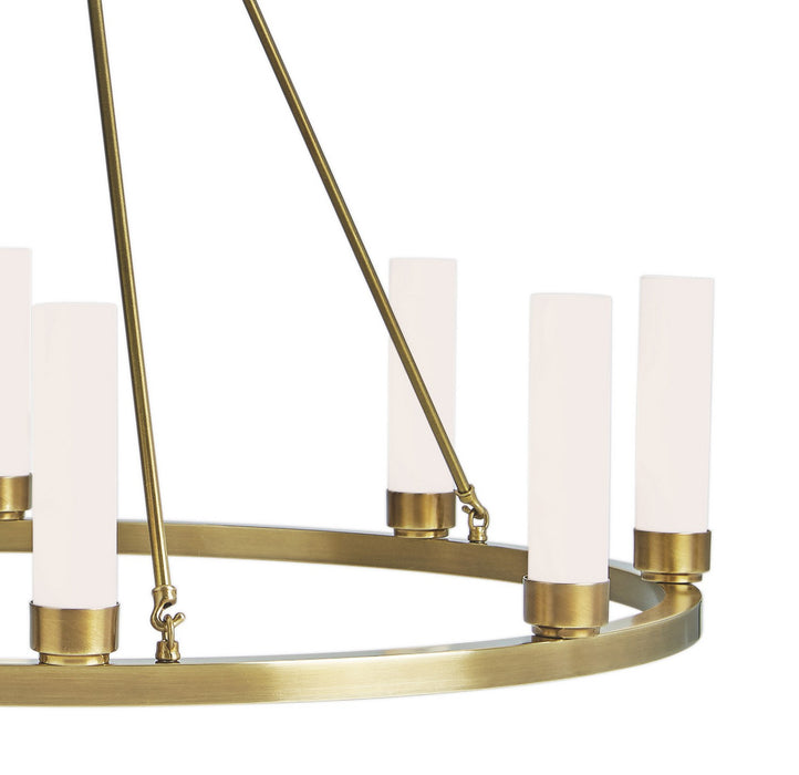 Norwell Lighting - 6526-AG-MO - Eight Light Chandelier - Martin - Aged Brass