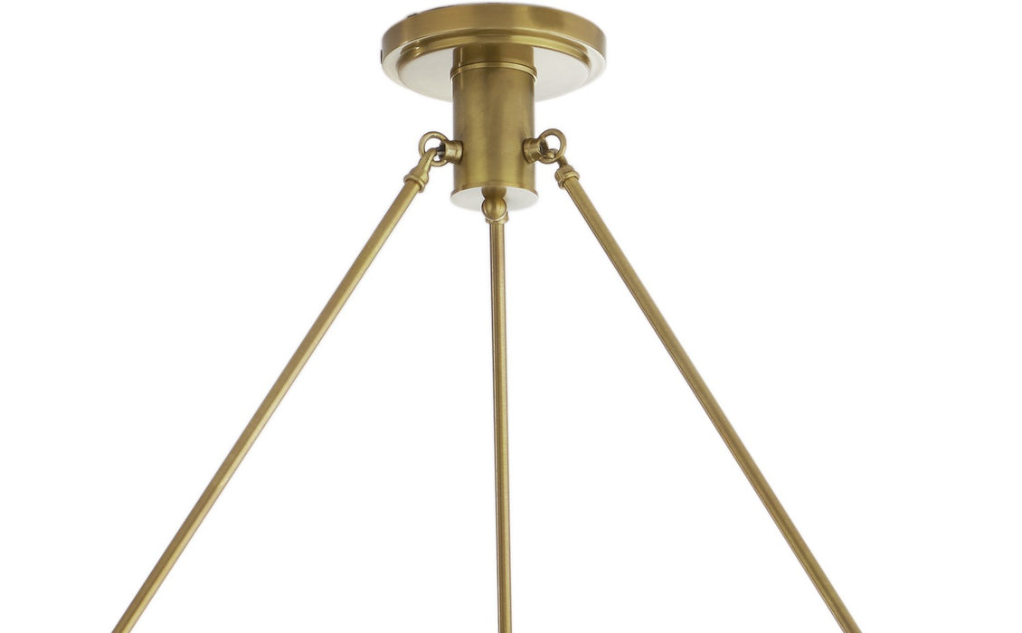 Norwell Lighting - 6526-AG-NG - Eight Light Chandelier - Martin - Aged Brass